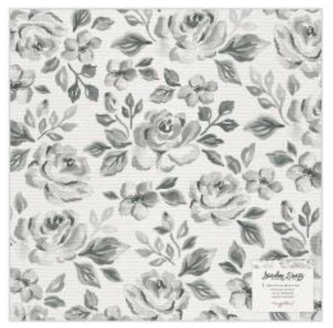 Maggie Holmes Garden Party Specialty Paper 12"X12" Vellum Rose Bush