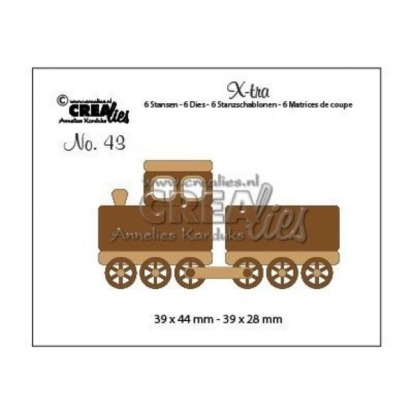 Crealies - X-tra snijmal no.43 Train + Wagon